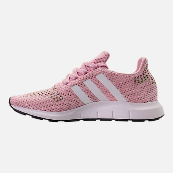 Women's adidas Swift Run Casual Shoes Pink/White/B - Picture 4 of 6